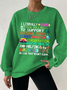 Women's Support National Parks Print Round Waffle Sweatshirt