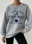Women's Halloween Salem Witches Coffee Waffle Sweatshirt