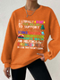 Women's Support National Parks Print Round Waffle Sweatshirt