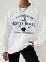 Women's Halloween Salem Witches Coffee Waffle Sweatshirt