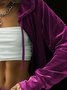 Women's Split Joint Plain Daily Going Out Two-Piece Set Green Casual Spring/Fall Top With Pants Matching Set
