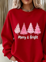 Casual Printing Christmas Sweatshirt