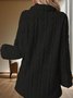 Lapel Collar Casual Loose Plain Teddy Jacket
