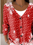Gradient Pattern V Neck Boho Cardigan