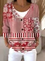 Christmas Loose V Neck Casual Cardigan