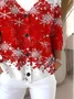 Vintage Loose V Neck Christmas Cardigan