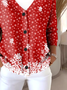 Gradient Pattern V Neck Boho Cardigan