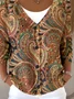 Floral V Neck Boho Loose Cardigan
