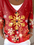 V Neck Loose Christmas Casual Cardigan