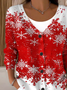 Vintage Loose V Neck Christmas Cardigan