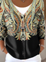 Ethnic V Neck Casual Cardigan