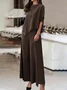 Loose Knitted Casual Plain Two-Piece Set