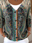 Ethnic Vintage V Neck Cardigan