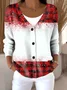 Loose Christmas V Neck Casual Cardigan