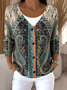 Ethnic Vintage V Neck Cardigan