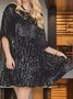 Women's Half Sleeve Summer darkgreen Plain Split Joint Crew Neck Daily Going Out Vintage Mini A-Line Tank Dress