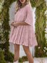 Women's Half Sleeve Summer darkgreen Plain Split Joint Crew Neck Daily Going Out Vintage Mini A-Line Tank Dress