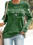 Women's Retro He's On A Work Trip With Jesus Print Sweatshirt