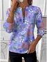 Loose Floral Simple Sweatshirt
