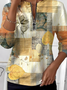 Loose Floral Crew Neck Simple Sweatshirt