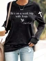 Women's Retro He's On A Work Trip With Jesus Print Sweatshirt