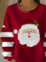Women's Christmas Print Casual Crew Neck Sweatshirt