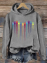 Women's Colorful Dog Heart Paw Print Casual Hoodie Sweatshirtd