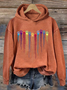 Women's Colorful Dog Heart Paw Print Casual Hoodie Sweatshirtd