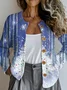 Ethnic Knitted Crew Neck Christmas Tree Cardigan