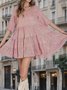 Women's Half Sleeve Summer darkgreen Plain Split Joint Crew Neck Daily Going Out Vintage Mini A-Line Tank Dress