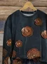 Loose Floral Printing Casual Sweatshirt