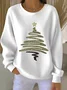 Christmas Printing Casual Crew Neck Sweatshirt