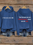 Women's freedom Print Casual Hoodie Sweatshirt