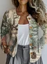 Peasant Christmas Knitted Loose Cardigan