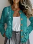 Vintage Knitted Loose Crew Neck Cardigan