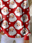 Women's Santa Print Casual Crew Neck Sweatshirt