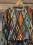 Loose Casual Printing Abstract Sweatshirt