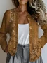 Vintage Knitted Loose Crew Neck Cardigan