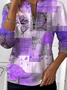 Loose Floral Crew Neck Simple Sweatshirt