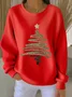 Christmas Printing Casual Crew Neck Sweatshirt