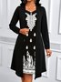 Floral Casual Cotton Dress With No