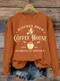 Women's Halloween Salem Witches Coffeea House Sweatshirt