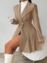 Plain Urban Lapel Collar Jacquard Thickened Slim-fit Jacquard Jacket