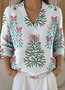 Loose V Neck Christmas Vintage Sweater