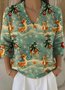 Christmas Tree Casual V Neck Sweater