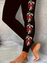Casual Christmas Printing Leggings