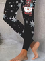 Christmas Casual Printing Jersey Leggings
