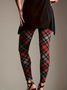 Women's Christmas Plaid Print Casual Leggings