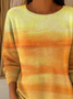 Printing Crew Neck Casual Regular Fit Sweater