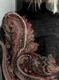 Women's Ethnic Pattern Print Casual Turtleneck Long-Sleeved Sweater